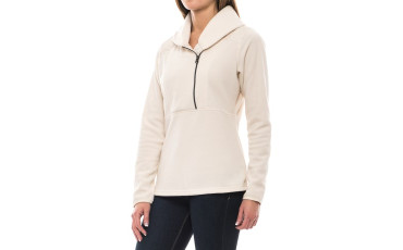 Sportswear Warm-Up Fleece Jacket - Zip Neck (For Women)