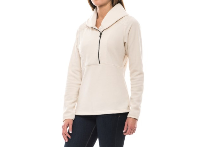 Sportswear Warm-Up Fleece Jacket - Zip Neck (For Women)