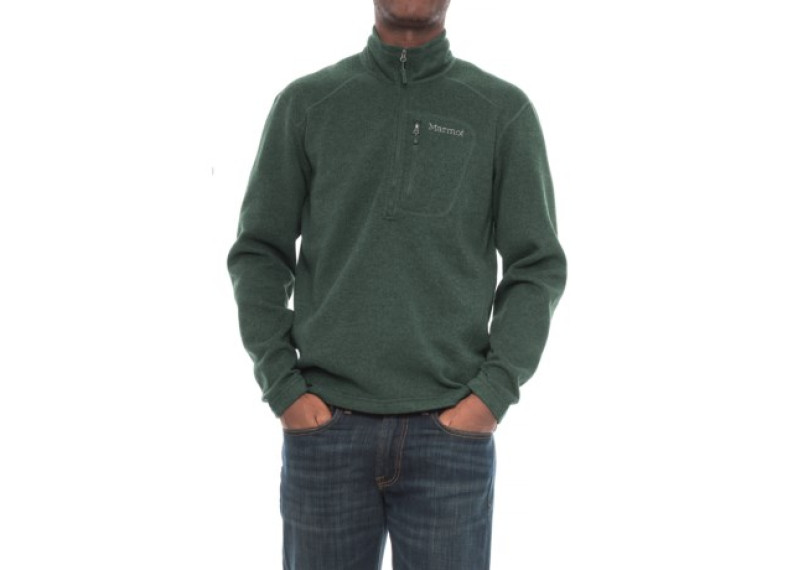 Drop Line Pullover Jacket - Zip Neck (For Men)