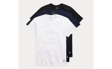POLO RALPH LAUREN Classic Fit T-Shirt 3-Pack - BLACK/WHITE/NAVY