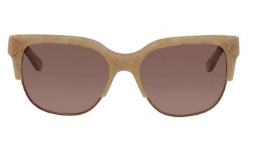 Brown, Rose Gradient Rectangular Sunglasses