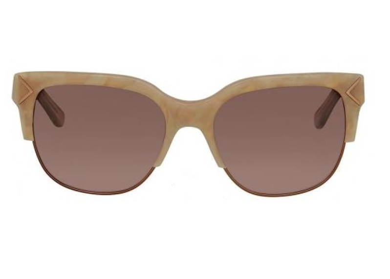 Brown, Rose Gradient Rectangular Sunglasses