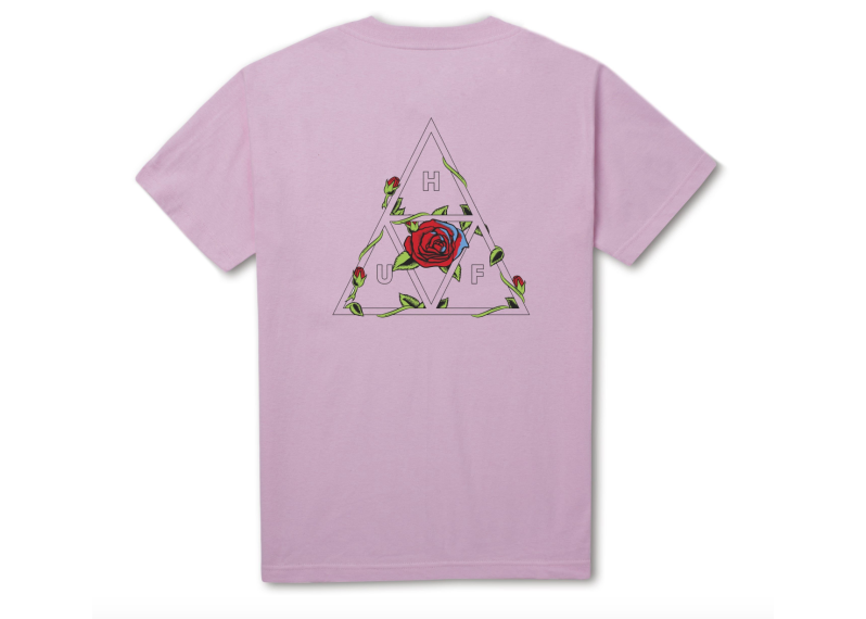 Huf Roses Triple Triangle Tee - Pink