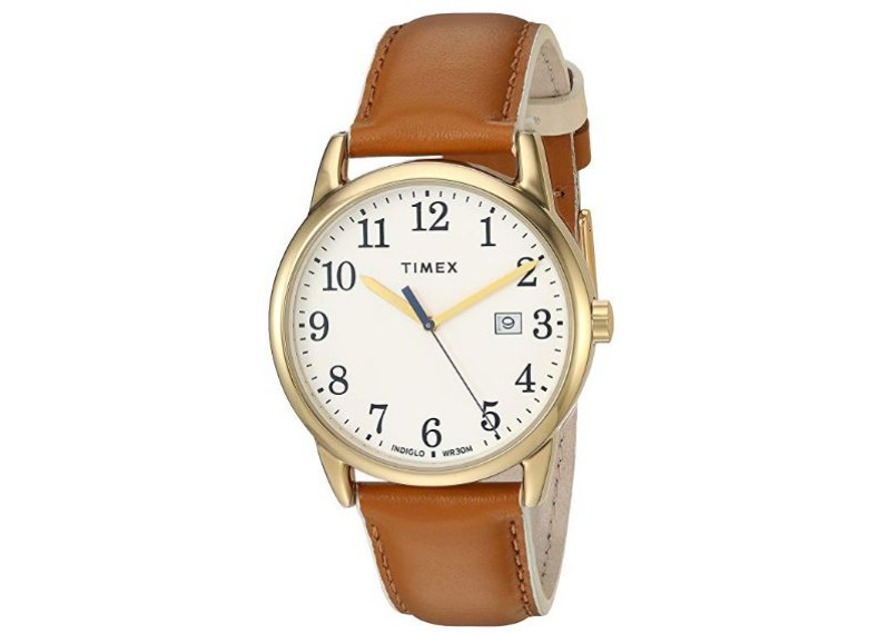 Women's Easy Reader Date Leather Strap 38mm Watch