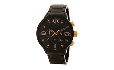Men's Black Dial Chronograph Bracelet Watch, 50mm