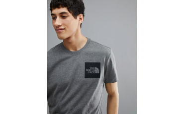 Fine Box Logo T-Shirt In Gray Marl