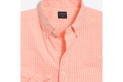 Washed shirt in microgingham