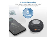 TaoTronics Shower Speaker, Water Resistant Wireless Bluetooth Portable Speakers,Suction Cup, Built-in Mic, 6 hrs Play Time
