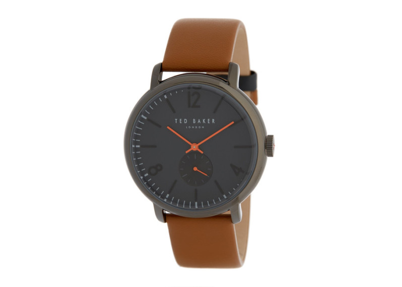 Men's Leather Strap Watch, 42mm