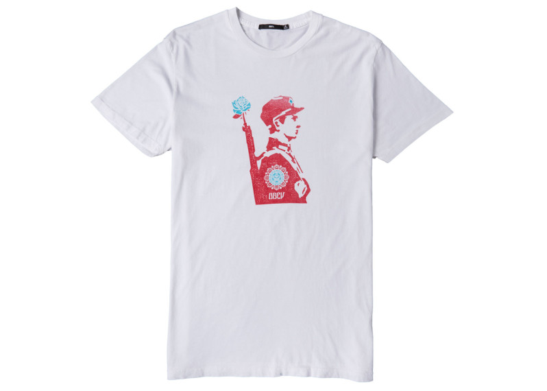 Rose Soldier Stencil T-Shirt