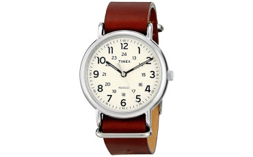 Timex Men's Weekender 40mm Watch - Silver-Tone/Brown/Cream