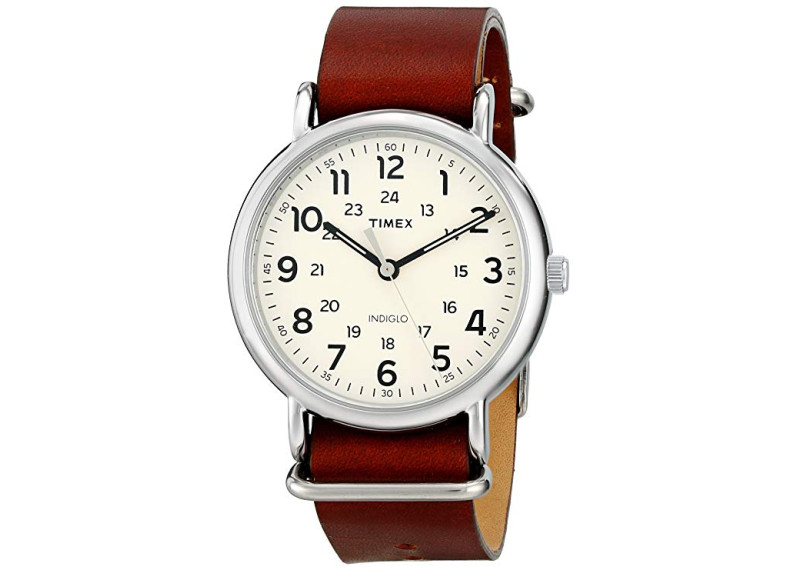 Timex Men's Weekender 40mm Watch - Silver-Tone/Brown/Cream