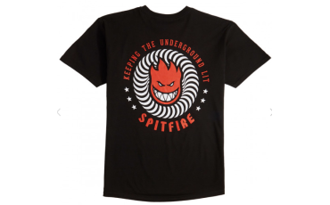 Spitfire KTUL T-Shirt - Black/Red/White