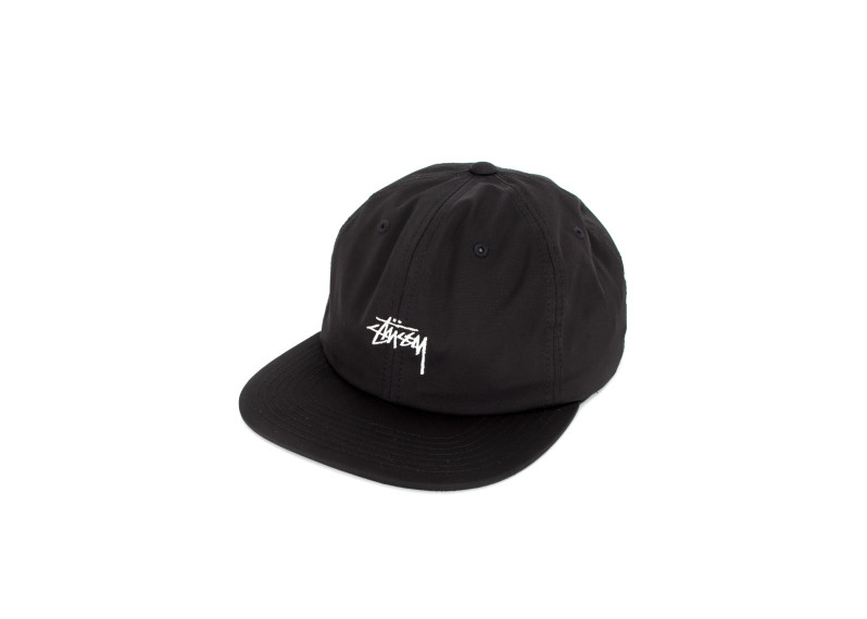 Stock Poly Cotton Snap-Back Hat - Black