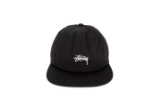 Stock Poly Cotton Snap-Back Hat - Black