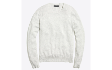 Cotton piqué crewneck sweater