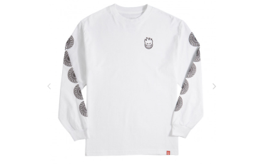 Spitfire Stock Bighead Swirl Long Sleeve T-Shirt - White/Black