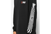 HUF x Spitfire Swirls Black Long Sleeve T-Shirt