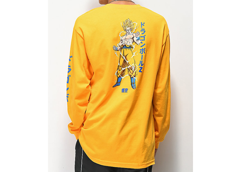 Primitive x Dragon Ball Z Nuevo Goku Gold Long Sleeve T-Shirt