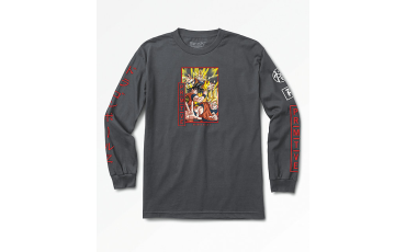 Primitive x Dragon Ball Z Super Saiyan Goku Charcoal Long Sleeve T-Shirt