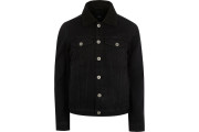 Black borg lined denim jacket