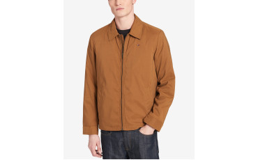 Men's Classic Front-Zip Micro-Twill Jacket