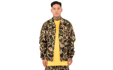 Nermal Camo Cotton Coach Jacket W/ Zip - Army Camo