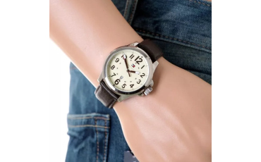 Watch, Brown Leather Strap
