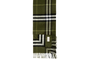 Classic Cashmere Scarf in Check - Olive
