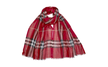 Lightweight Check Wool and Silk Scarf - Parade Check