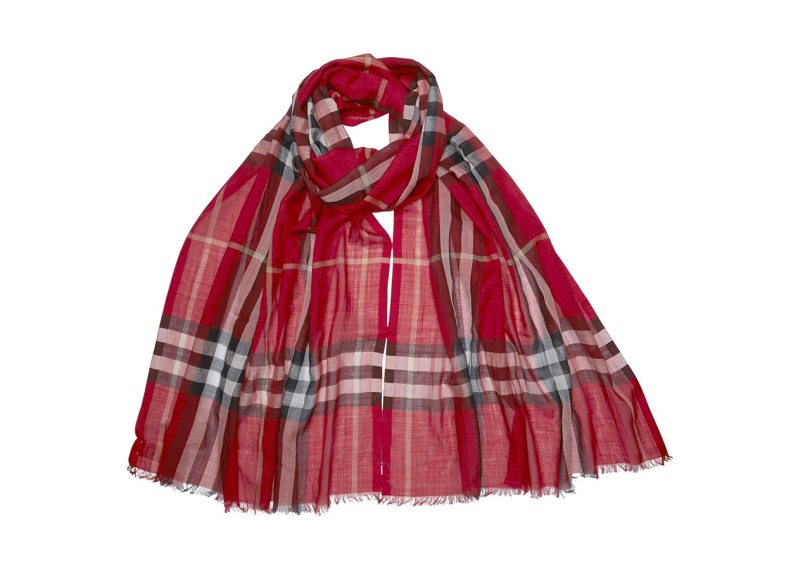 Lightweight Check Wool and Silk Scarf - Parade Check