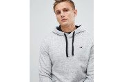 icon logo hoodie in grey marl