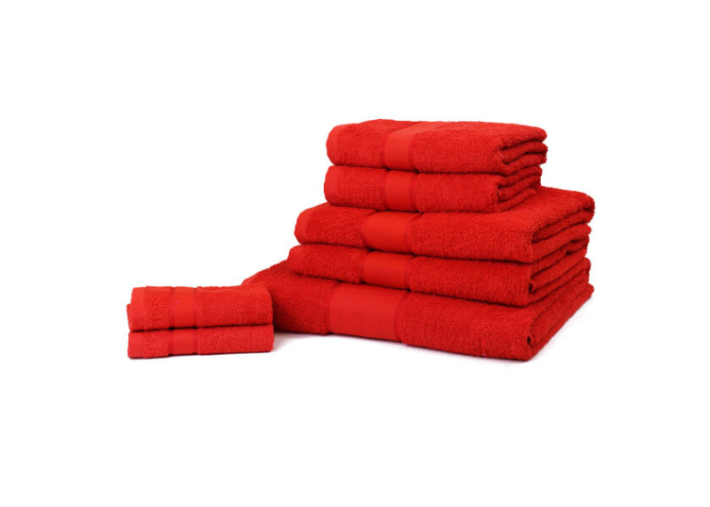 100% Cotton 7 Piece Towel Bale (450 GSM) - Red