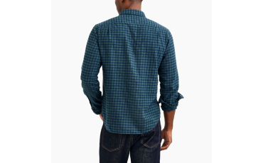 Heather flannel shirt in small buffalo check