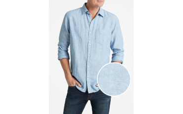 Standard Fit Shirt in Linen-Cotton