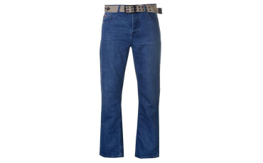 Belt Bootcut Jeans Mens
