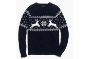 Reindeer crewneck sweater in supersoft wool blend