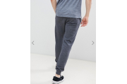 Hollister core icon logo cuffed jogger in washed black marl