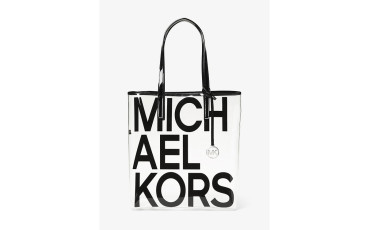 The Michael Large Graphic Logo Print Clear Tote