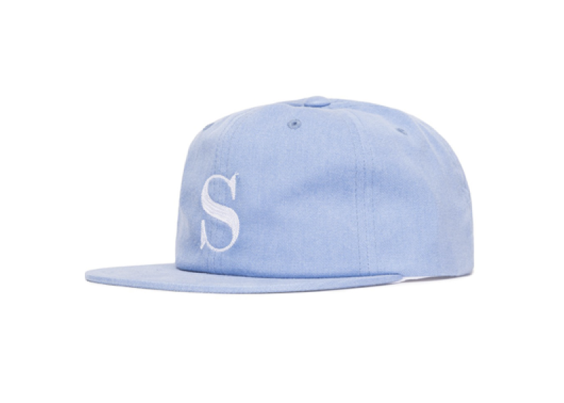 S Logo Pigment Strap-Back Hat - Light Blue