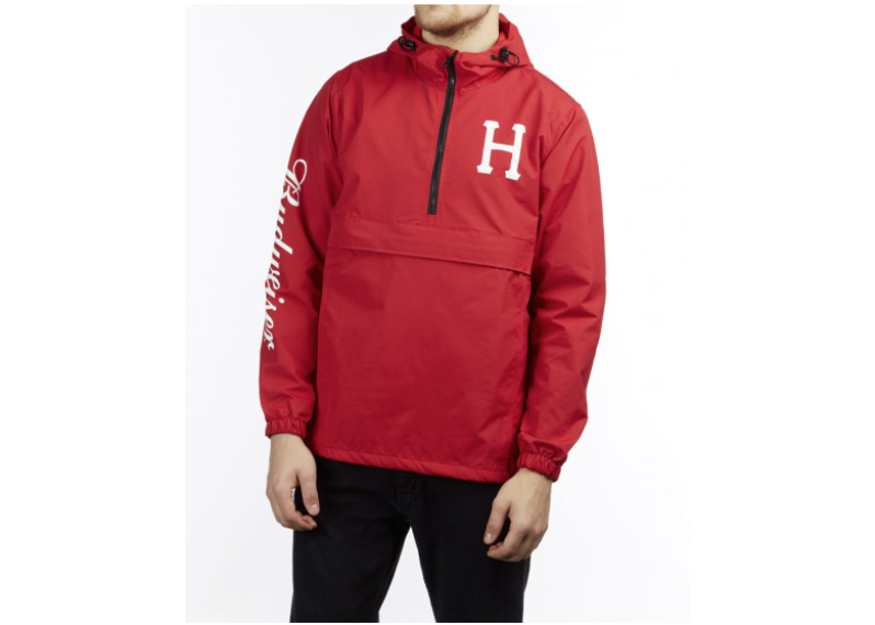 HUF x Budweiser Label Anorak Jacket - Red