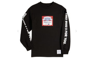 HUF x Budweiser Label Long Sleeve T-Shirt - Black