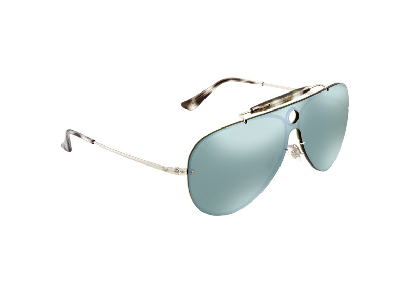 Blaze Shooter Dark Green/Silver Mirror Aviator Sunglasses