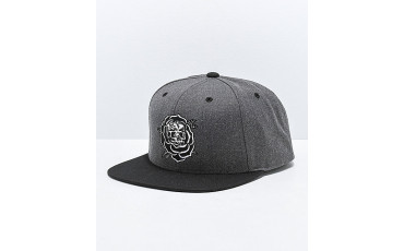 Rose Grey & Black Snapback Hat