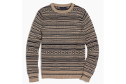Heathered cotton fair isle sweater