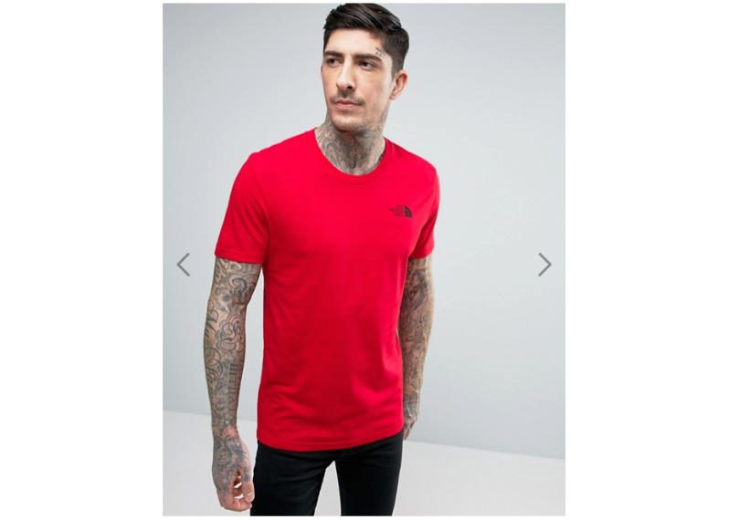 The North Face Simple Dome T-Shirt in Red