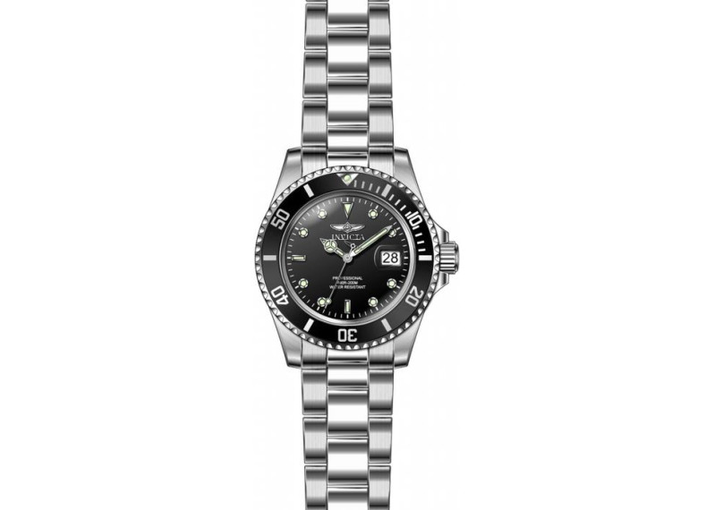 Pro Diver Black Dial Stainless Steel 40 mm Men's Watch