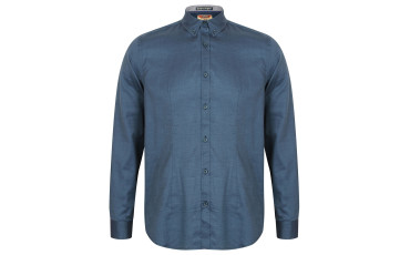 VALENZA LONG SLEEVE COTTON SHIRT IN VINTAGE BLUE