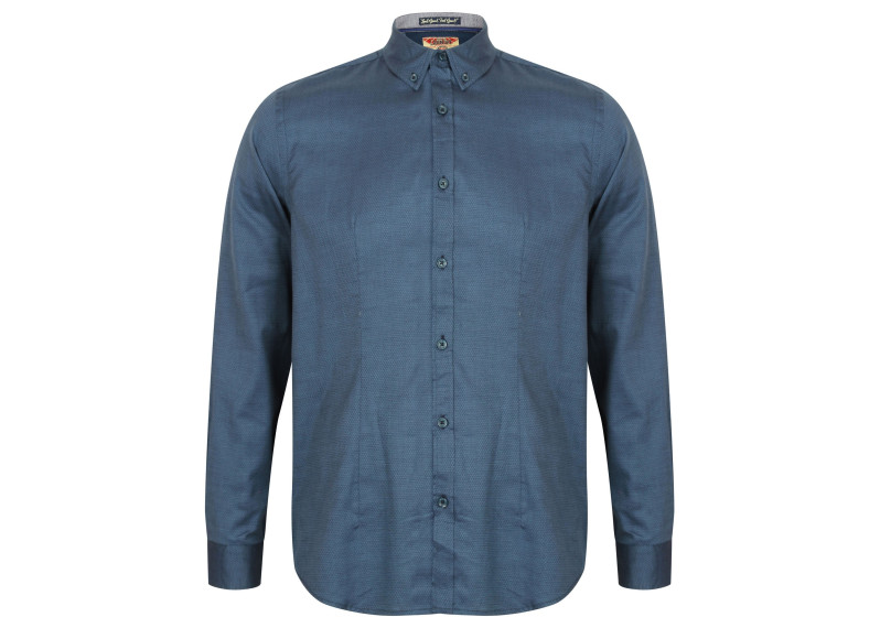 VALENZA LONG SLEEVE COTTON SHIRT IN VINTAGE BLUE