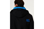 Pop Zip Hooded Arctic Windcheater Jacket - Black/denby Blue